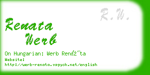 renata werb business card